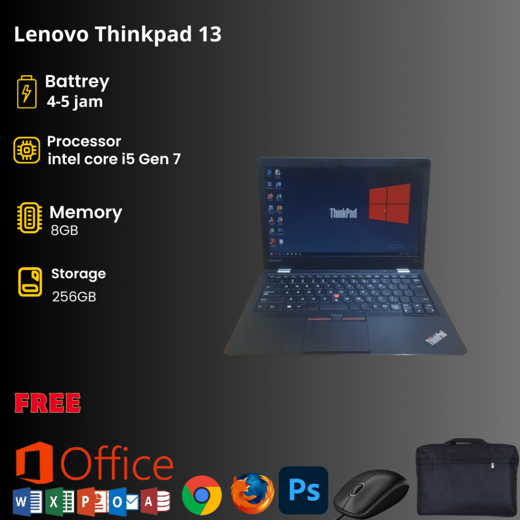 Lenovo Thinkpad 13 i5/i3 Gen 6/7 Original Seken