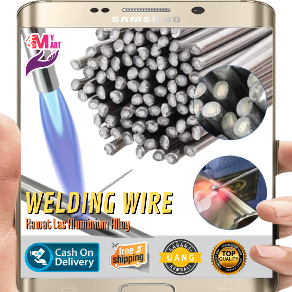 [BBOSS] Kawat Las Aluminium 50cm 1.6mm 2mm - Kawat Las Aluminium Alloy Suhu Rendah Welding