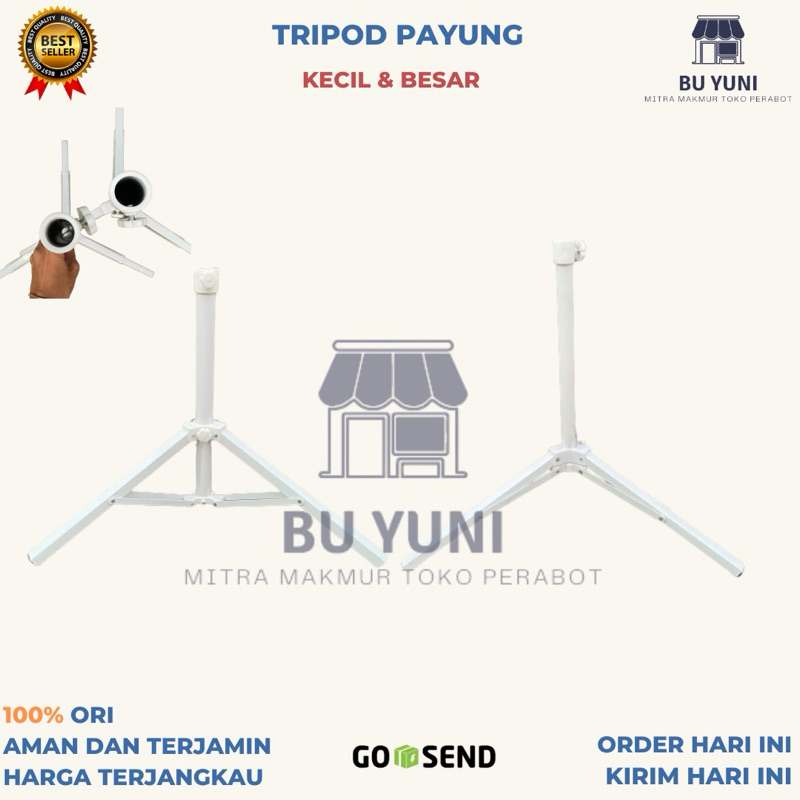 Tripod Payung Pelangi / Kaki Payung Dagang / Tripod Payung Pantai Kecil dan Besar