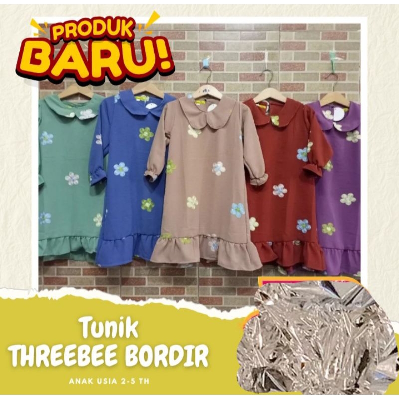 TUNIK THREEBEE BORDIR,TUNIK ANAK MURAH DAN CANTIK CANTIK