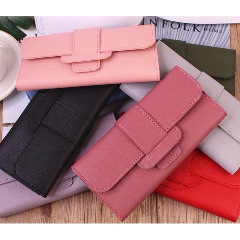 Dompet Lipat Panjang Wanita Dompet Import Murah Cantik Real Pict
