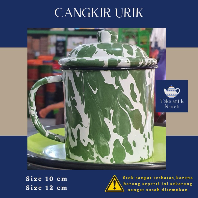 cangkir seng unik antik jadul