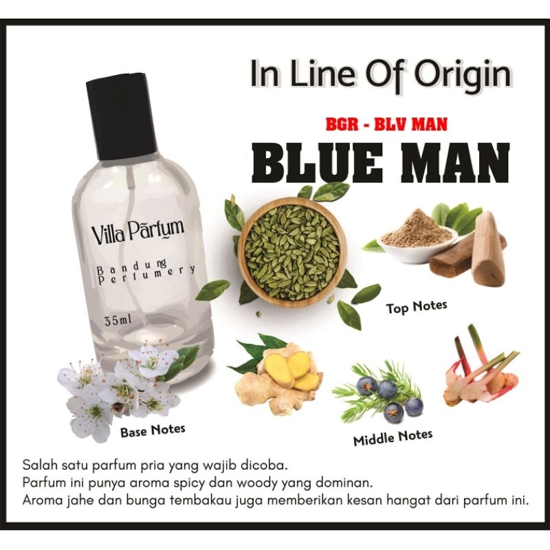 Parfum BGR BLV Man  (BLUE MAN) Villaparfum bandung