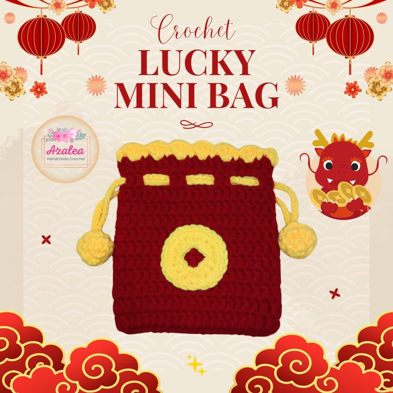 

Poch Angpau Imlek Persegi | Crochet Lucky Mini Bag