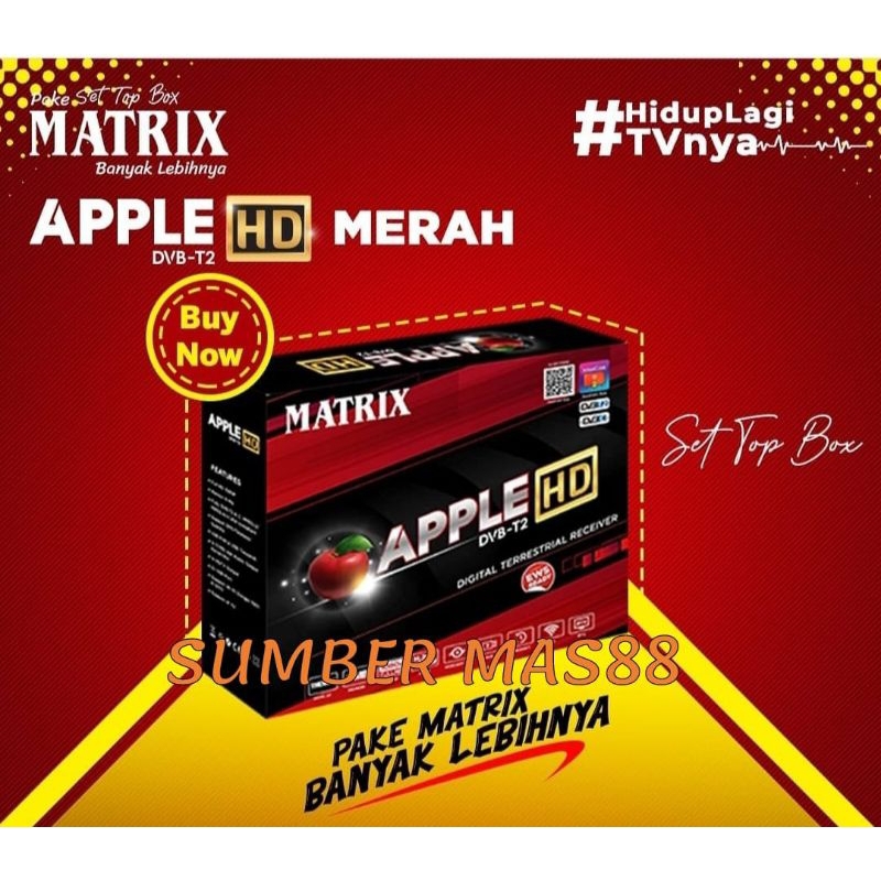 SET TOP BOX MATRIX APPLE MERAH