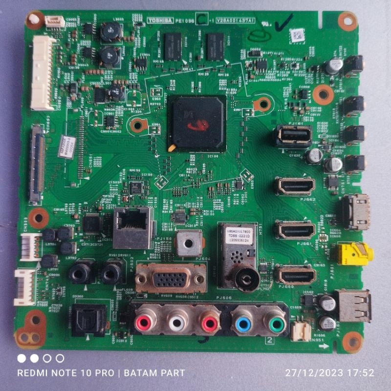 MB MAINBOARD MOTHERBOARD MESIN TV LED TOSHIBA 39L3300VJ - 39L3300 VJ