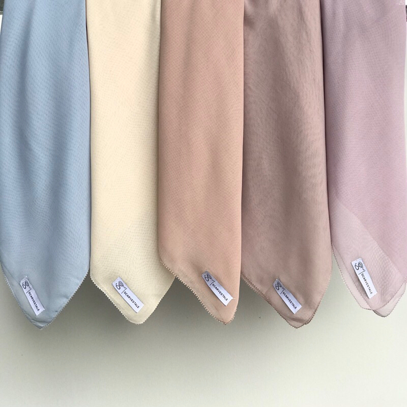 PARIS JEPANG ORIGINAL PREMIUM Kerudung Segiempat 115x115 Jahit Tepi full rapih, Tidak Licin Anti ger