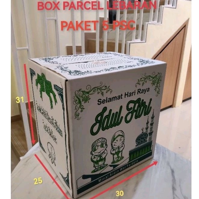 

(PAKET 5 PSC)BOX PARCEL LEBARAN/IDUL FITRI P30xL25xT3