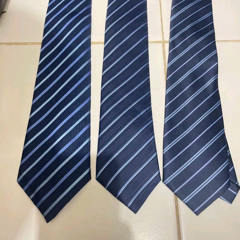 Dasi Garis Premium Biru Dongker