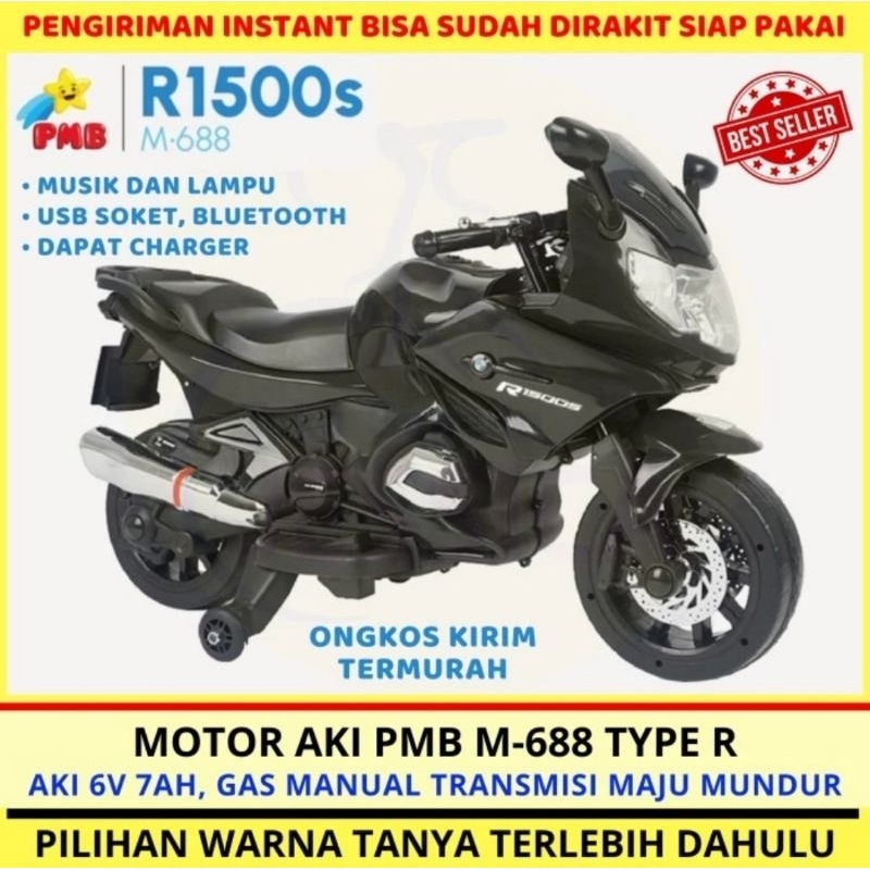 Mainan Anak Motor Aki PMB 688 Type R BMW Moto GP