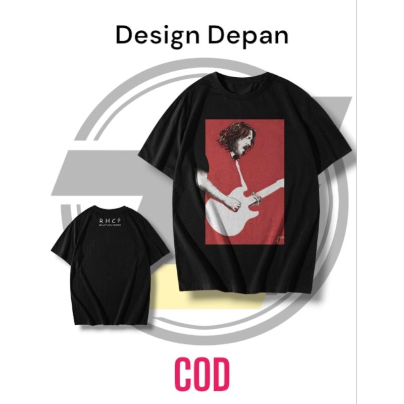 Kaos RHCP/Kaos Band/Kaos Musik/Kaos Santai/Unisex/Kaos Cotton Commbed 24s ASLI bukan PE atau Semi Ka