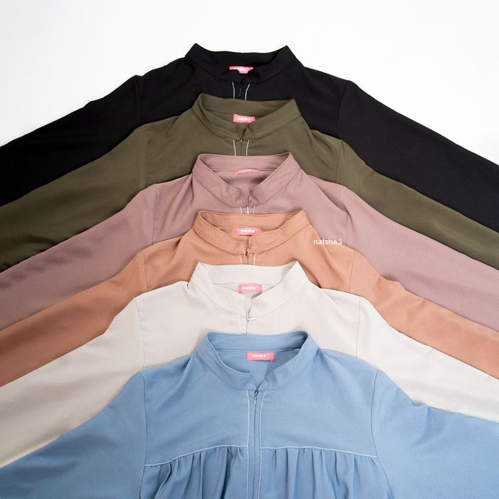 NAISHA OFFICIAL - Syafiqa Dress | Gamis Basic | Dress Daily-6