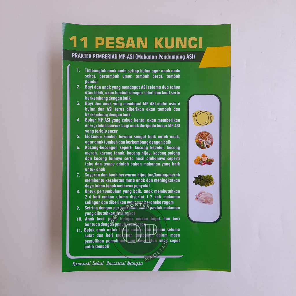 Poster 11 Pesan Kunci Praktek Pemberian MP-ASI - Makanan Pendamping ASI - Kebidanan - Kesehatan