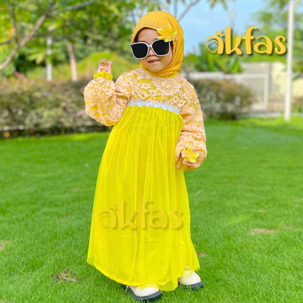 AKFAS - Baju Gamis Anak Perempuan Mewah Baju Pesta anak perempuan Gamis Brokat anak perempuanPrinces