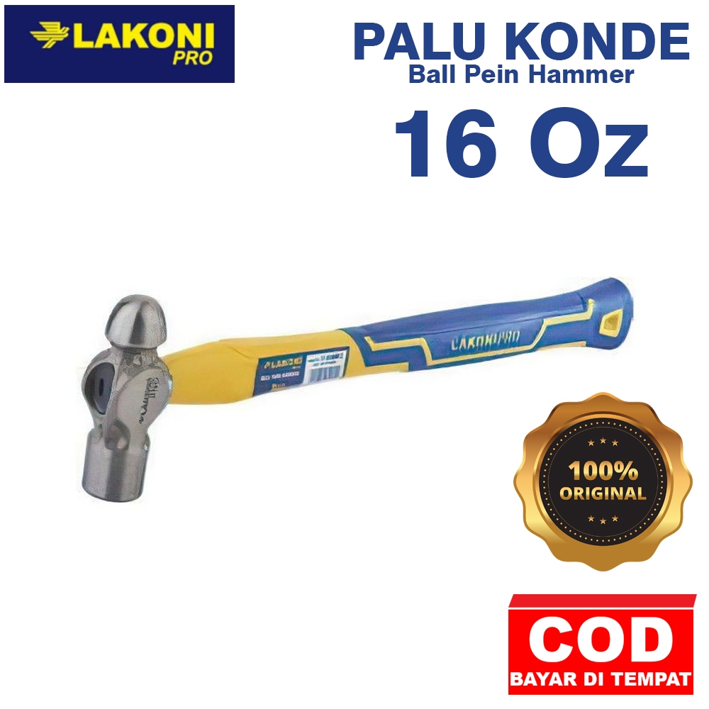 LakoniPro 101334 Palu Konde Ball Pein Hammer 16 Oz LAKONI PRO