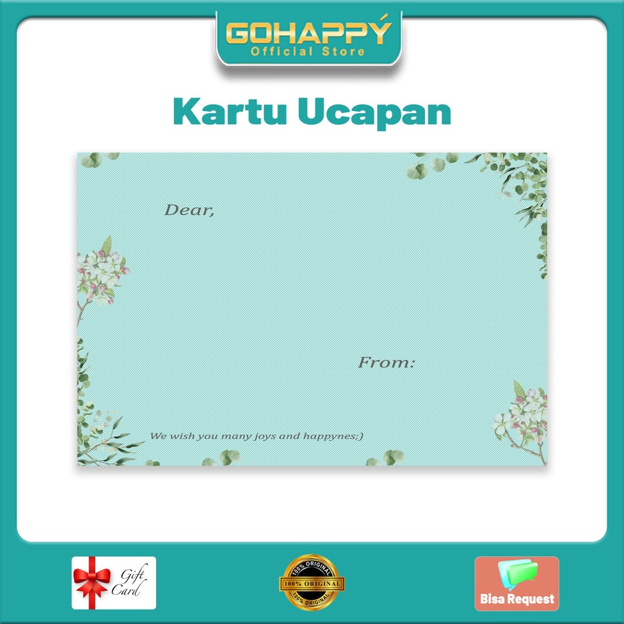 KARTU UCAPAN POLOS GREETING CARD - ulang tahun - pernikahan - gift card - happy wedding - happy birt