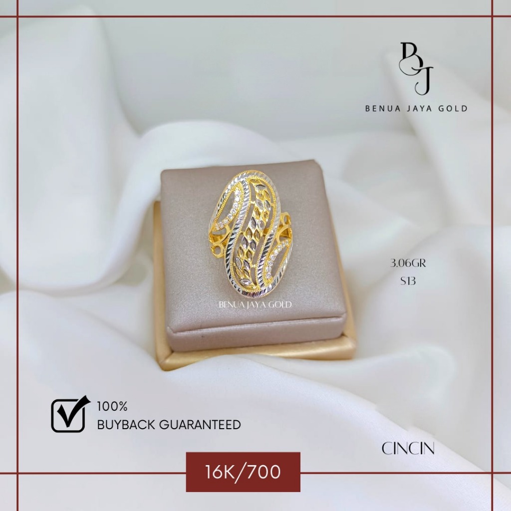 Cincin Fashion Dubai Kombinasi Emas 16K/700