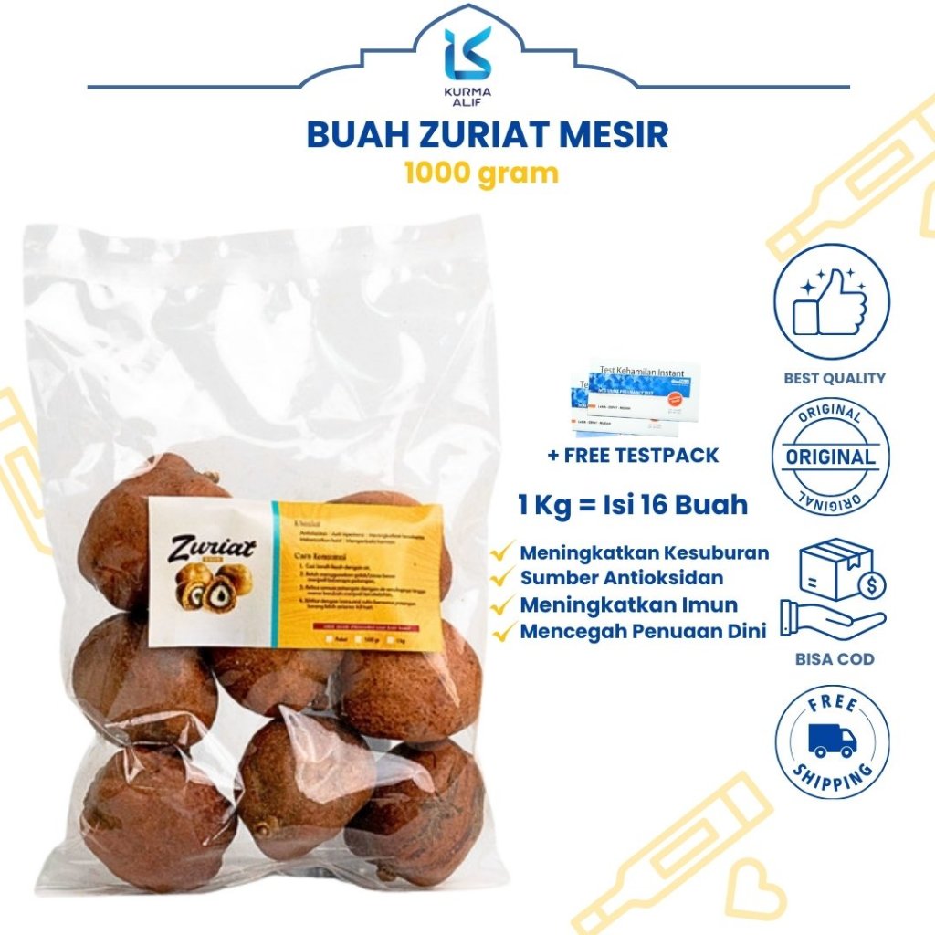 

Buah Zuriat 1 Kg Promil Mesir Zuriyat Doum Asli Promil