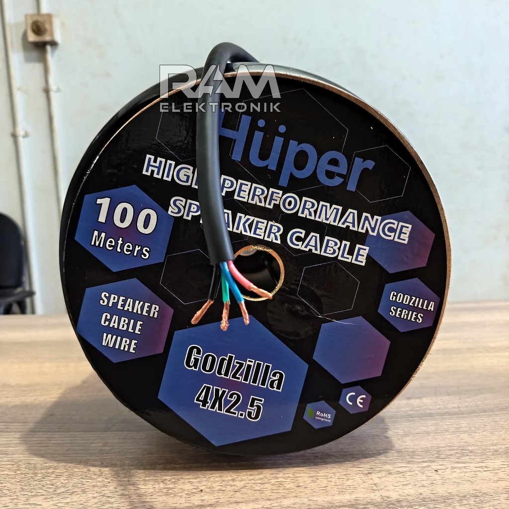 Kabel Speaker HUPER Godzilla 4x2.5 / 4 x 2.5 / 4 x 2 5 Original 100M
