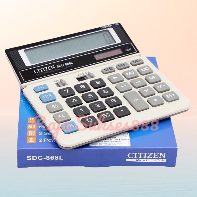 

ART I5L Citizen Calculator SDC868L Kalkulator Desktop Meja Kantor SDC 868L citizen 868