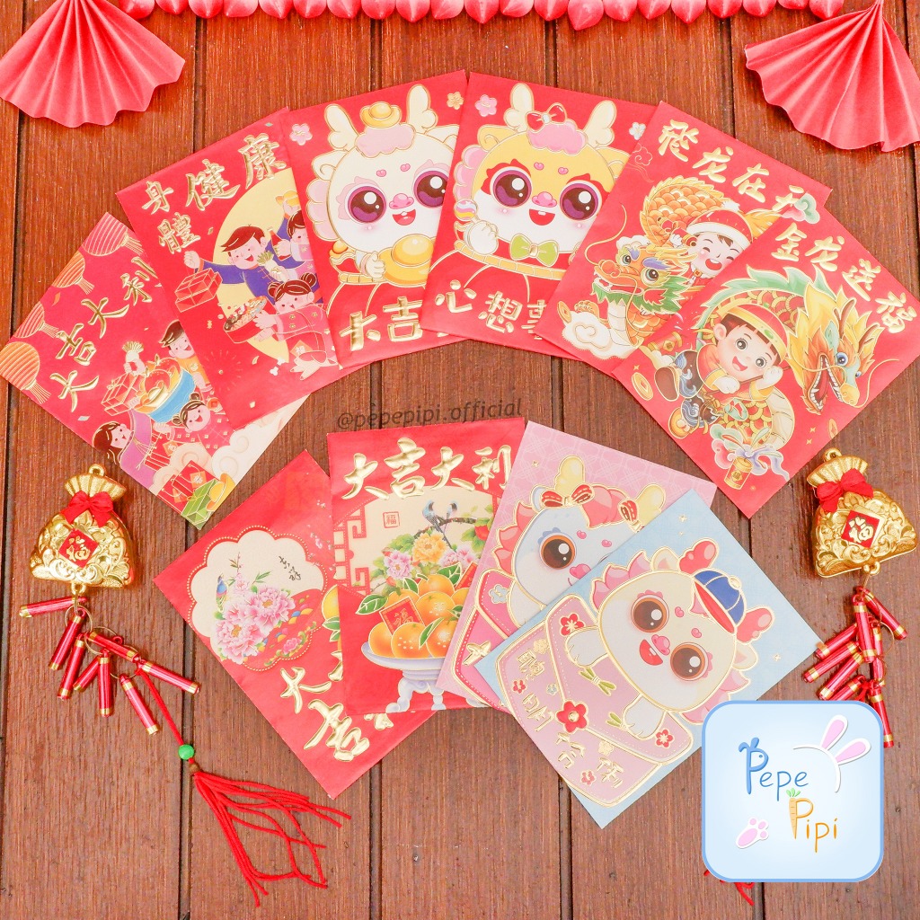 

Angpao Karakter Barongsai Naga Family Nature Animal Angpau Hongbao Imlek CNY Sincia Tahun Baru Cina
