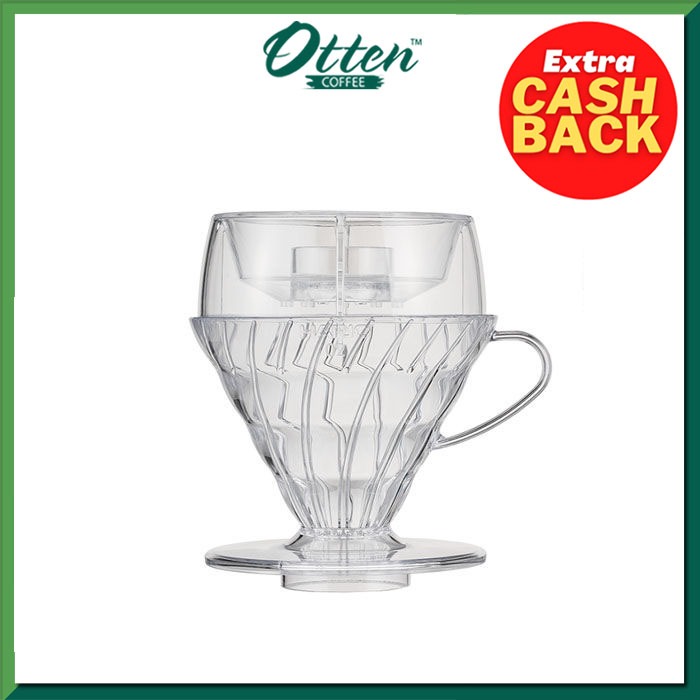 Hario - Alat Seduh Kopi V60 Pour Over Dripper Assist Transparant Set PDA-1524-T