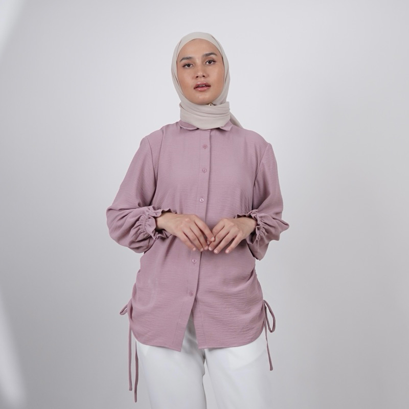 Drizzle Shirt warna Baby Pink / Kemeja Wanita