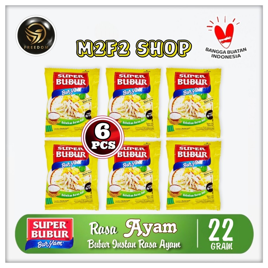 

Bubur Instan Super Bubur BURYAM Seduh Rasa Ayam Sachet - 22 gr (Kemasan 6 Pcs)
