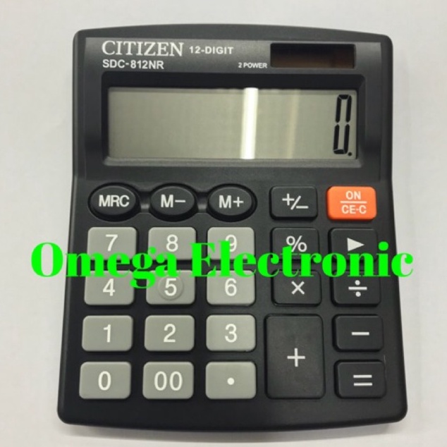 

ART F85R ORIGINAL Citizen Calculator SDC812NR Kalkulator Meja Kantor Office SDC 812 NR