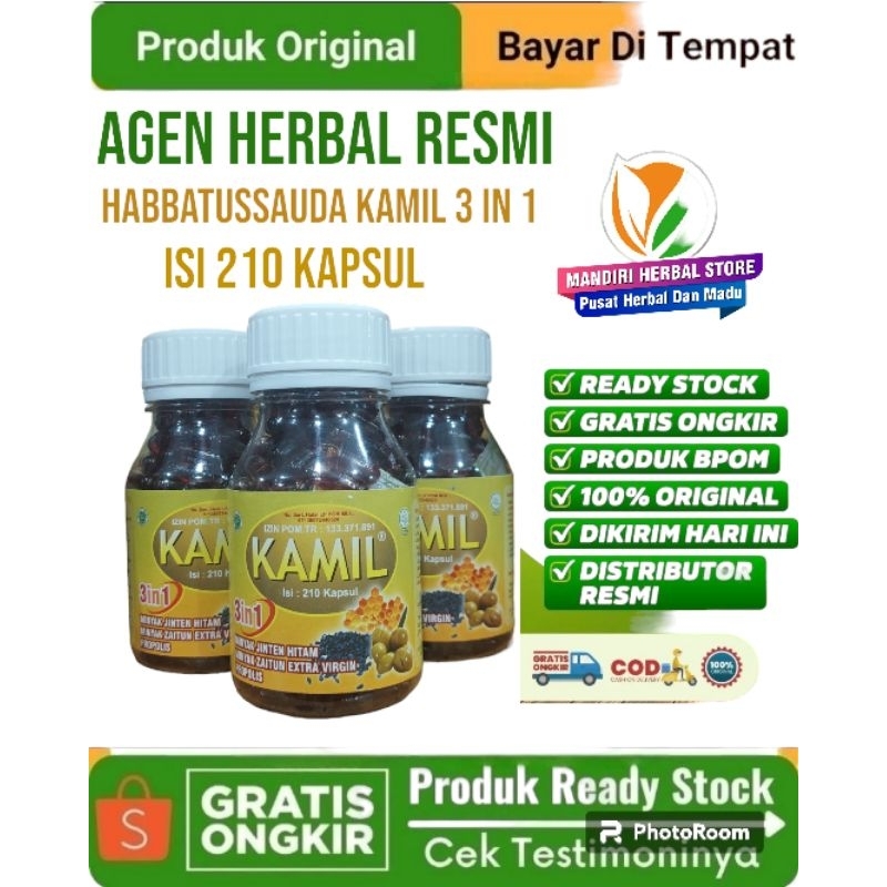 Kamil 3 in 1 Asli Original Minyak Habbatusauda Zaitun Propolis