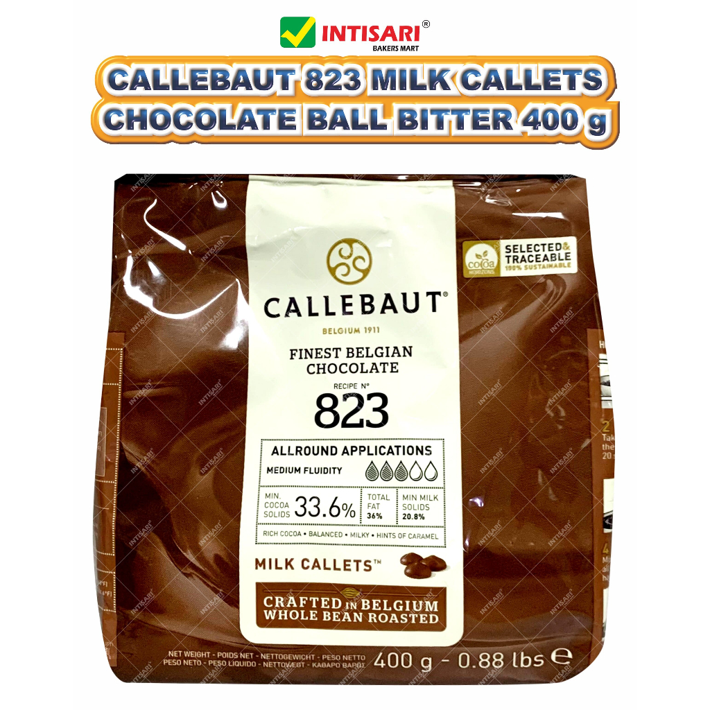 

CALLEBAUT 823 MILK CALLETS CHOCOLATE BAL BITTER 400 G