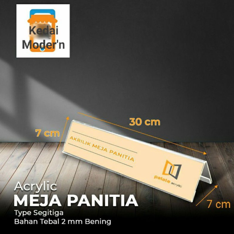 

ART I47G Tempat Kartu NAMA MEJA PANITIA 7x3cm Akrilik