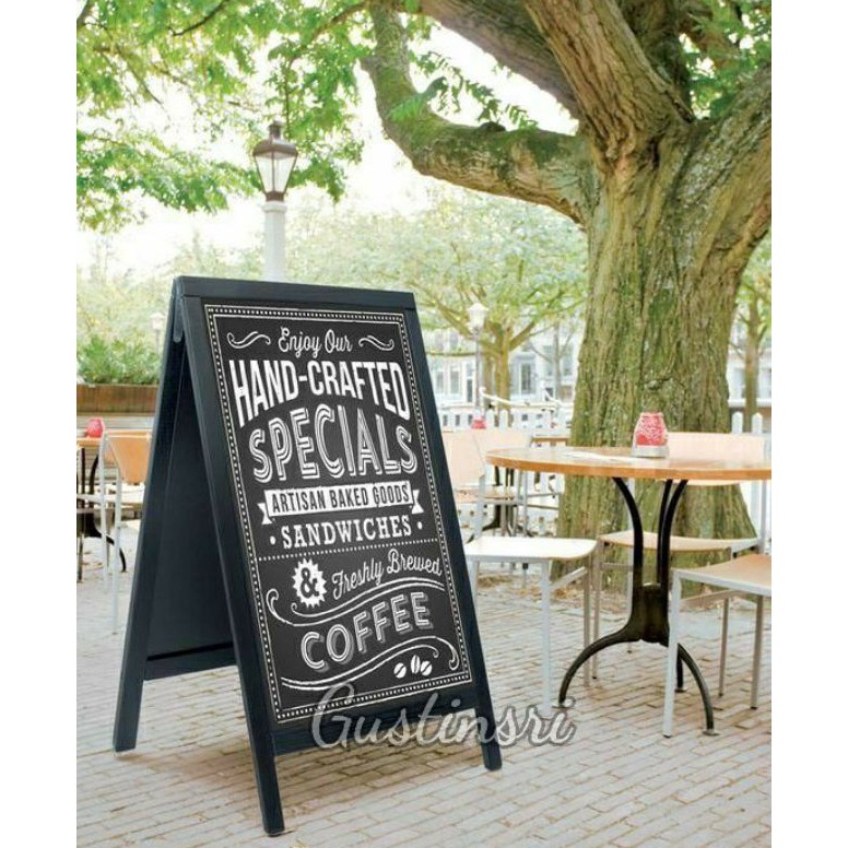 

ART V23X PAPAN TULIS KAPUR 2 MUKA PAPAN BOARD KAYU PAPAN MENU CAFE DEKORASI PERNIKAHAN DEKORASI PESTA MAHAR9