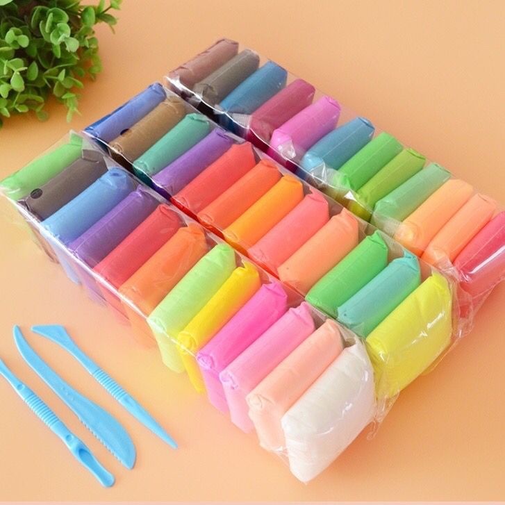 Polimer Clay Air Dry Mainan Anak - Plastisin Lilin Mainan Edukasi Anak -Magic Clay Polymer Clay Impo