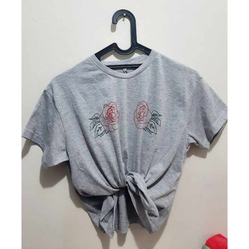 Kaos crop colorbox oversize