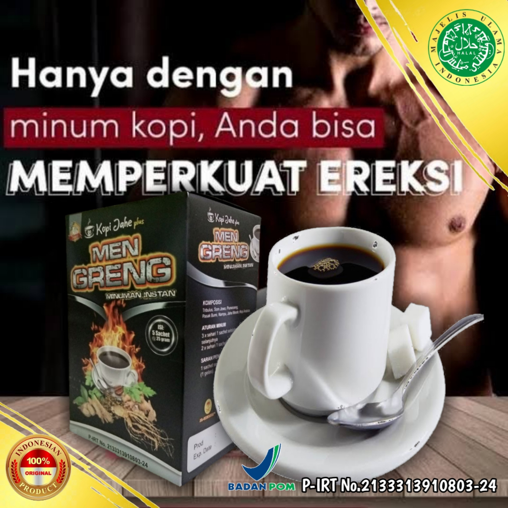 MEN GRENG Minuman Serbuk KOPI Tempur Penambah St4mina Original BPOM - Eceran AL GHUROBA