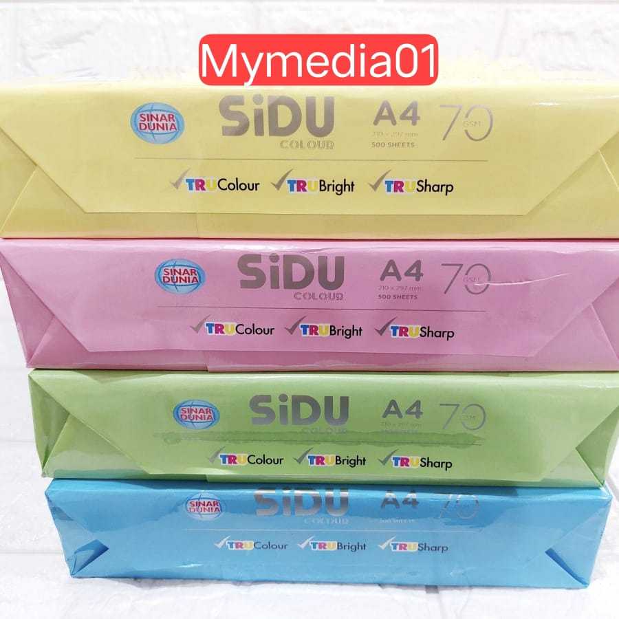 

Promo Kertas HVS Warna A4 70 Gsm Sidu - Kertas Warna 500 Lembar
