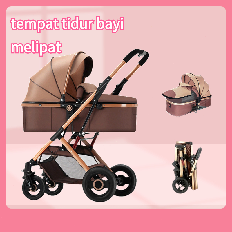 Stroller Bayi Lipat  2 Arah Travelling Stroller Bayi Kereta Dorong Bayi