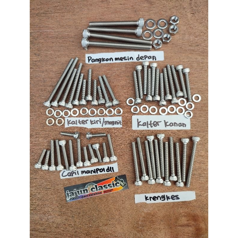 baut L mesin tiger mp cb gl /  baut L tiger baut L full mesin cb gl mp tiger stainless steel