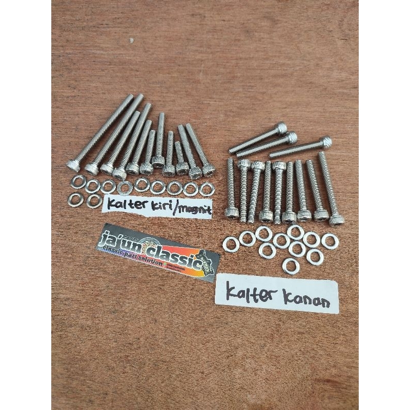 baut L mesin baut L kalter kanan kiri cb gl mp tiger / baut L bak kopling bak magnet krengkes tengah