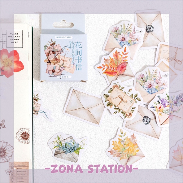 

[ZS] 46 PCS / Sticker Between Flowers Decorating Journaling Scrapbook