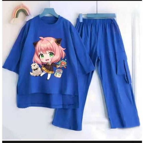 	 STELAN ANAK PEREMPUAN TERBARU MARIANA SET CARGO MOTIV CARTOON VOLT 2 BAHAN CRINKLE AIRFLOW PREMIUM ADEUM TEBAL DAN TIDAK MENERAWANG COCOK DI GUNAKAN SI KECIL DI SETIAP KEGIATAN	