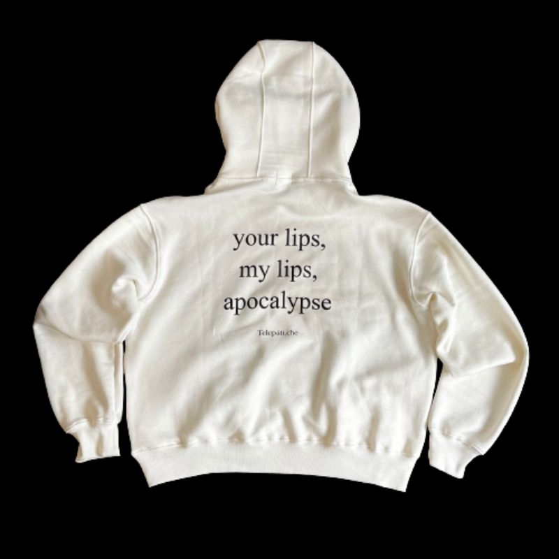 HOODIE KISS ME WHITE TELEPATI.CHE