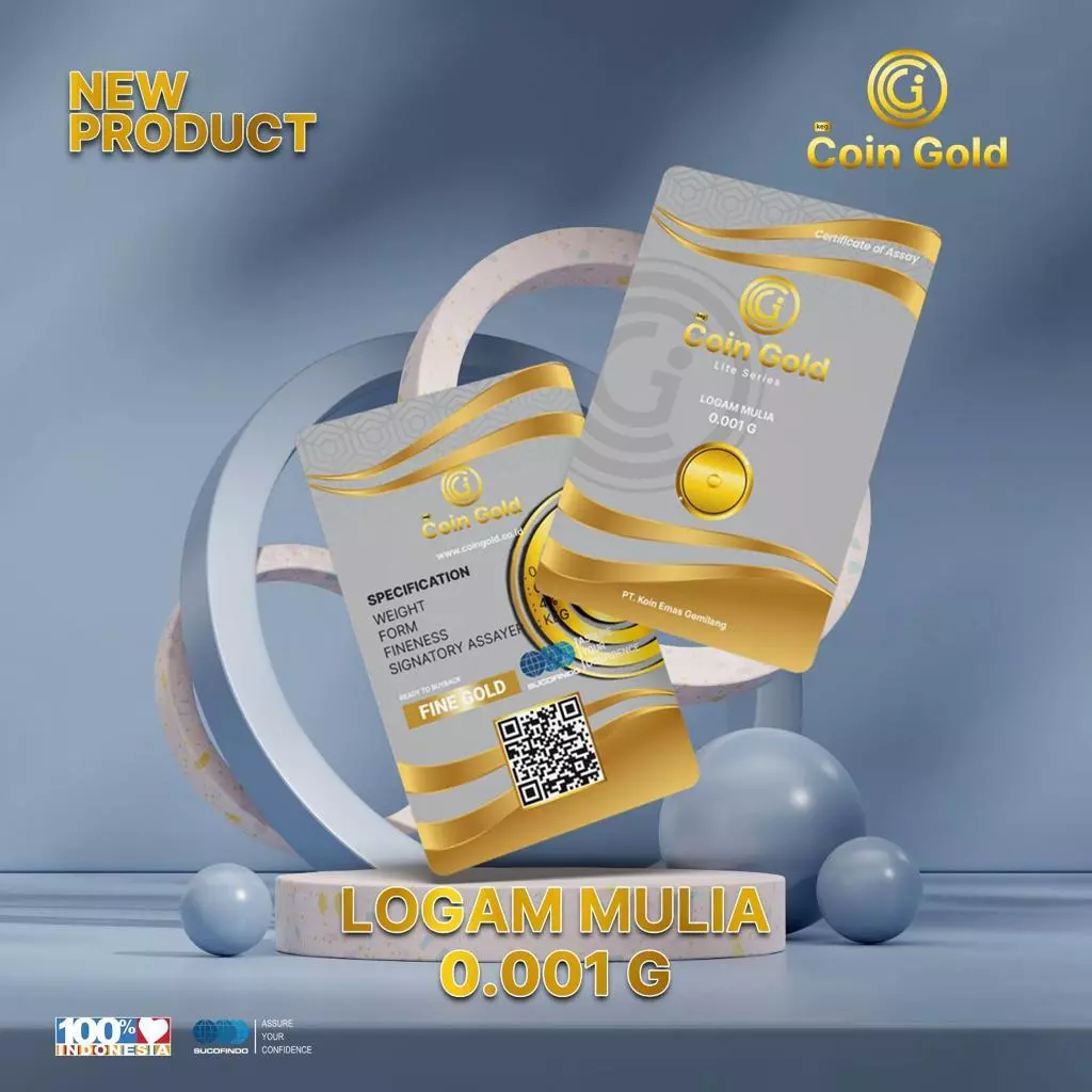 Logam Mulia / Baby Gold Ukuran Mini 0,001Gram Original