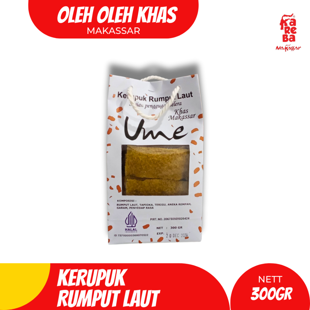 

Kerupuk rumput laut siap goreng 300gr- khas makassar oleh oleh makassar