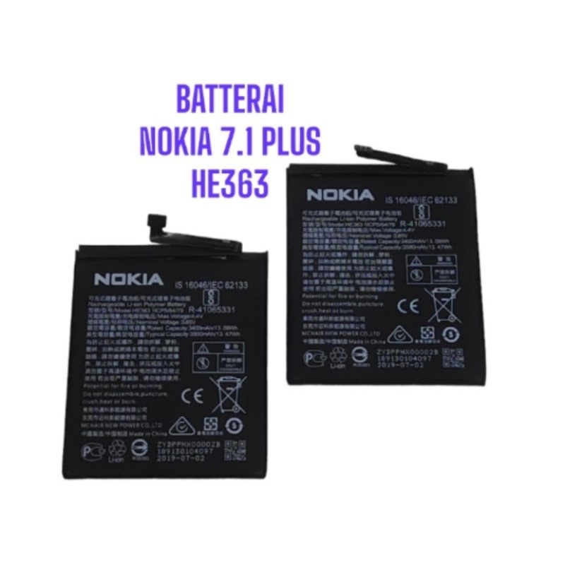 BATTERY BATERAI BATRE BATT NOKIA 7.1 PLUS / HE363 - BATT NOKIA 7.1 PLUS