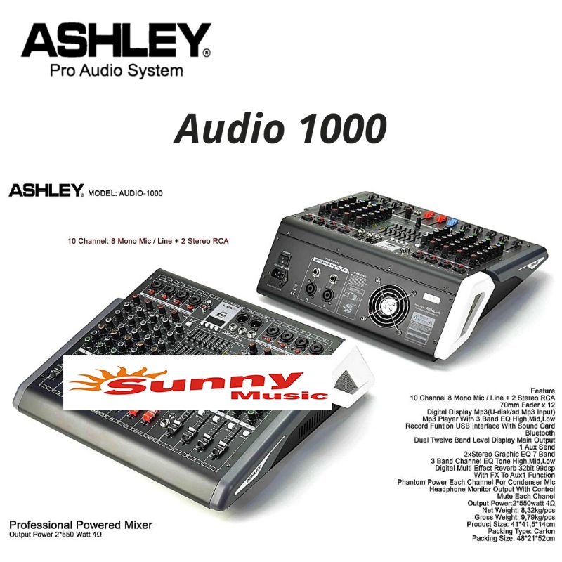 ASHLEY AUDIO 1000 Power Mixer Audio1000