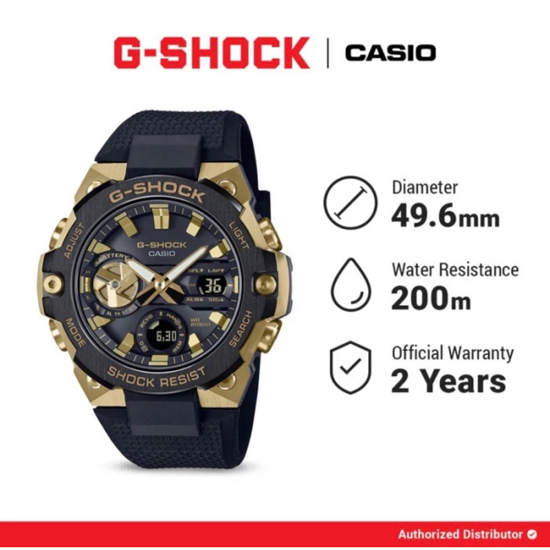 Jam Tangan Pria Casio G-Shock GST-B400GB-1A9DR / GST-B400GB-1A9 Original