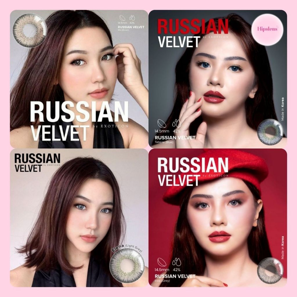 Hipslens - Softlens X2 Russian Velvet by Exoticon normal dan -0.5 s/d -6.00