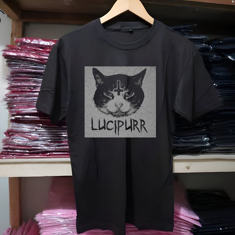 KAOS KUCING LUCIPURR KAOS LUCU